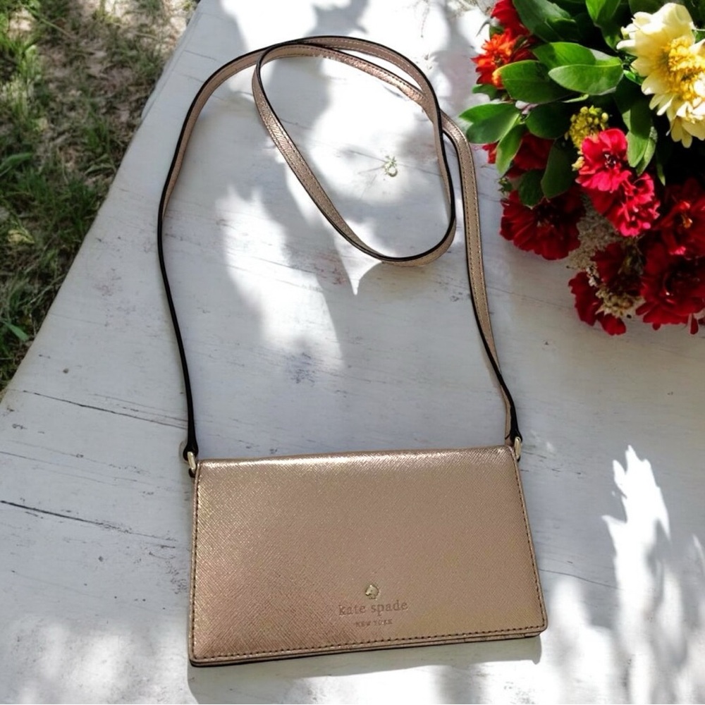 Kate Spade NWOT Rose Gold Crossbody Bag